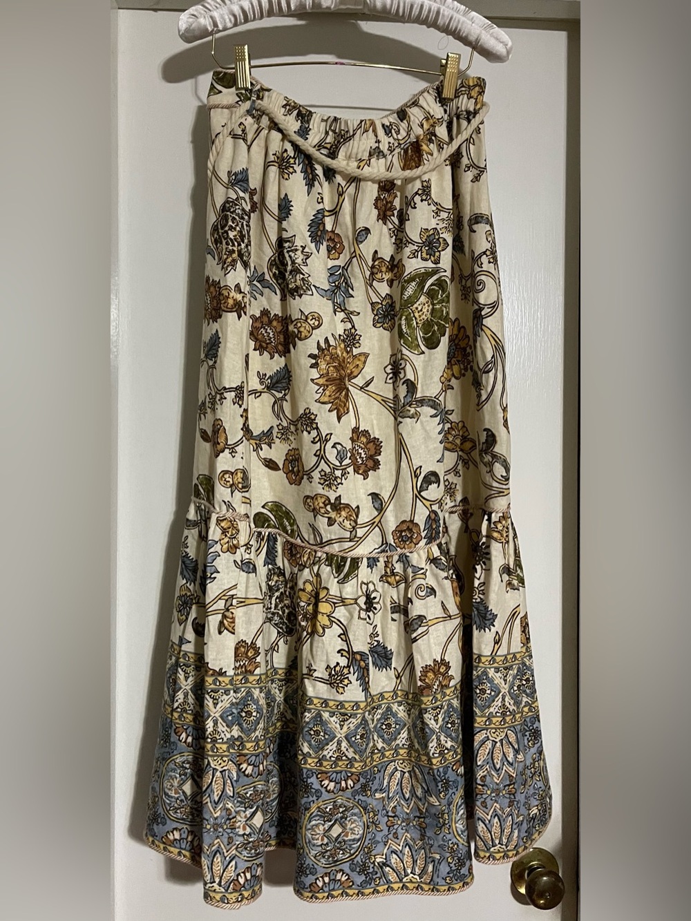 Calypso St Barth Womens Linen Rayon Blend Floral Midi Skirt  Medium Boho - Picture 4 of 13